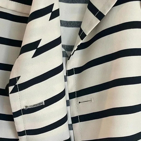 Madewell Parcel Striped Long Sleeve Double Breasted Belted Trench Coat Small - Picture 10 of 12